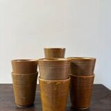 Set of 9 vintage Digoin goblets