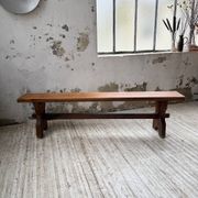 Paire de bancs noyer 1900