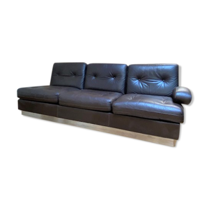 Canapé cuir vintage 1970