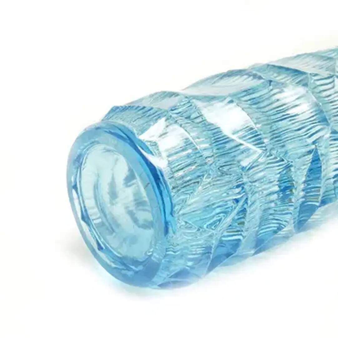 Okulus vase, mid-century modern, glass, Ząbkowice, Poland, 1970s