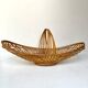 Braided bamboo fruit basket