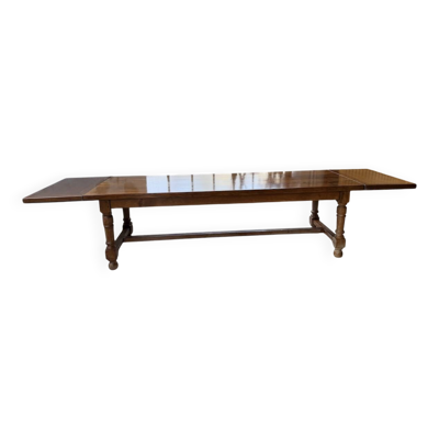 Table repas style drapière noyer 2m5/3m5 1900
