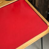 Vintage red children's desk and chair set