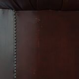 English Cowhide Leather Chesterfield Armchair