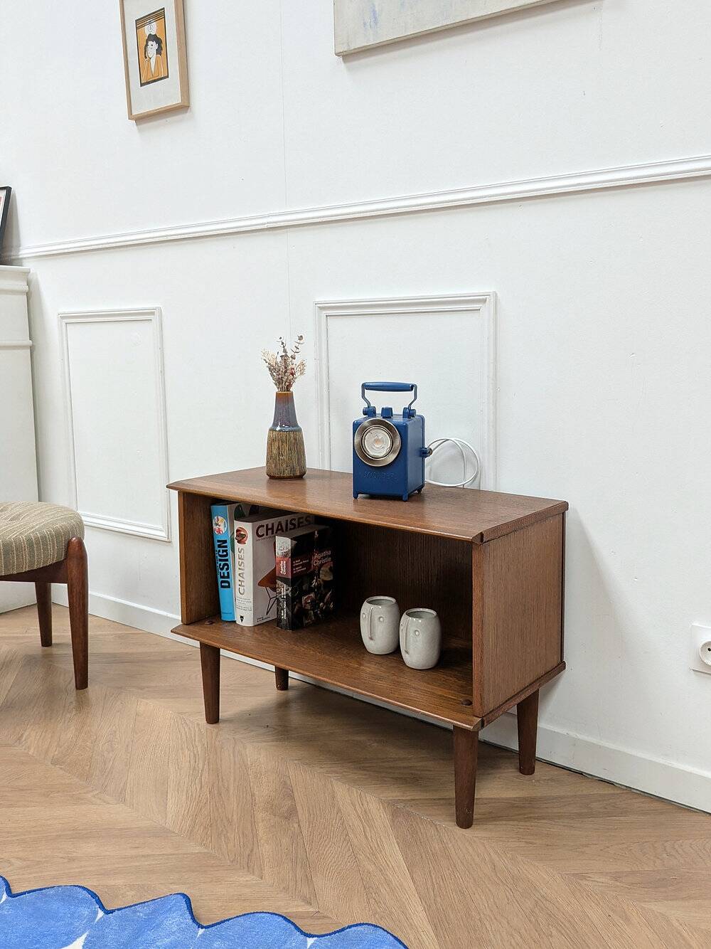 Petit meuble de rangement bois 70s