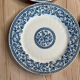 6 flat plates Gien garlands, 1937