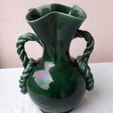 Green ceramic vase