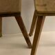 Pair of wooden stools rectangualaires, tripods and handicrafts