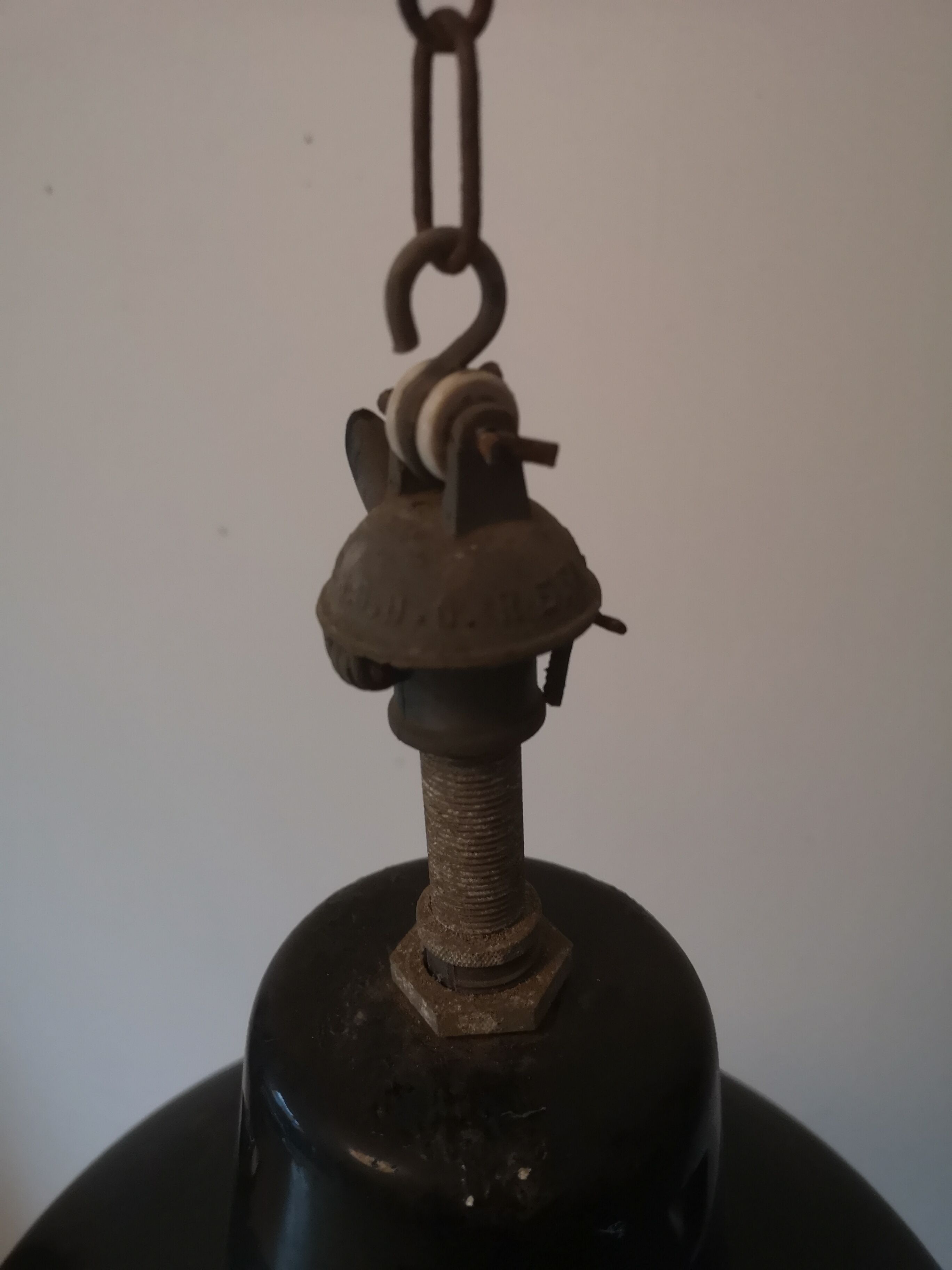 Vintage industrial hanging lamp "Reflector"