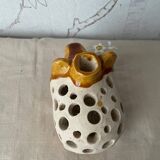 Handmade ceramic solifiore in the shape of a hedgehog