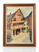 Oil table house half-timbered cobbled street - Breton Norman village