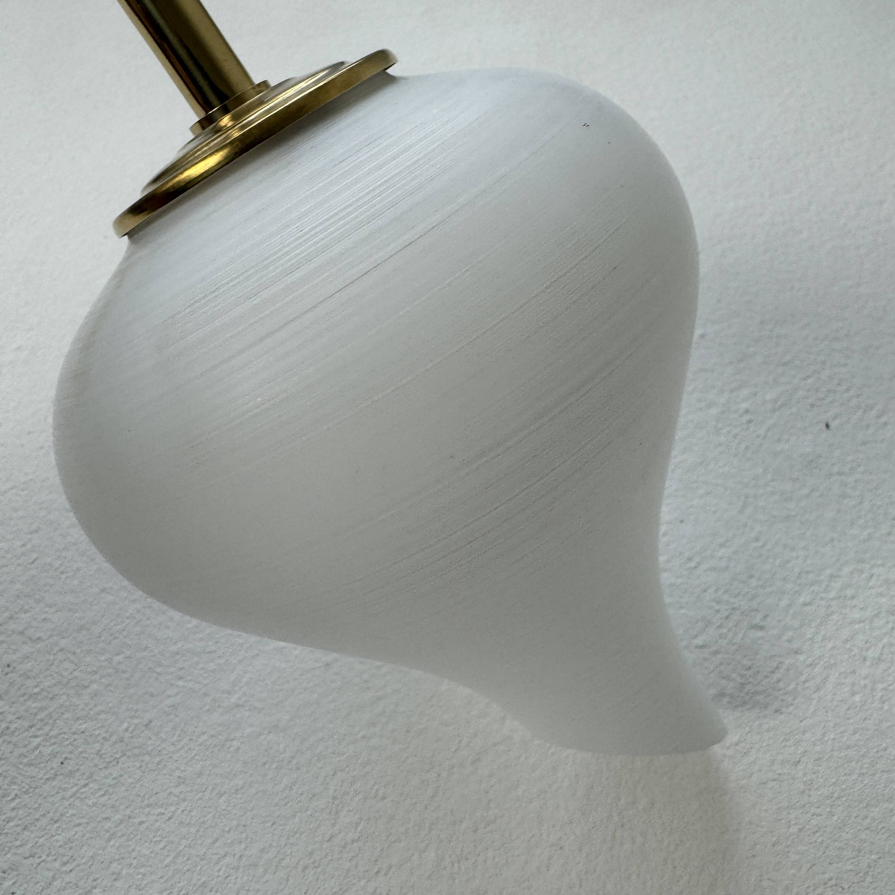 Lot of 3 old vintage opaline wall lights