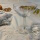 Set of 6 or 12 engraved crystal champagne glasses