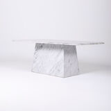 Rectangular marble coffee table