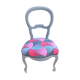 Louis Philippe quality wooden medallion chair with castors on the front