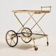 Brass-framed dessert trolley by Maison Jansen, France.