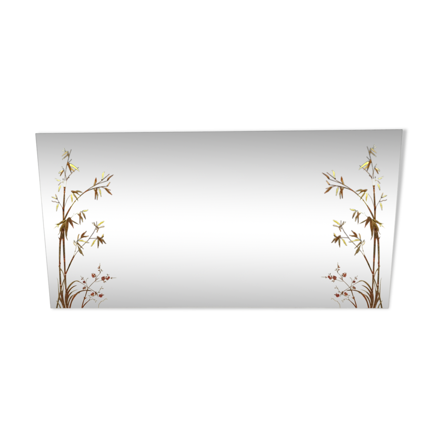 Exotic-patterned brasserie bistro mirror