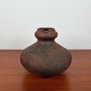 Carafe vase by German studio pottery, brutalist vintage by Gerhard Liebenthron, 1974.