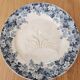 Pair of antique asparagus plates "Récamier" in Terre de Fer, Sarregue