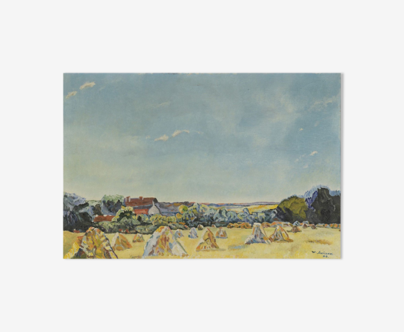 "Le temps des foins" huile sur toile