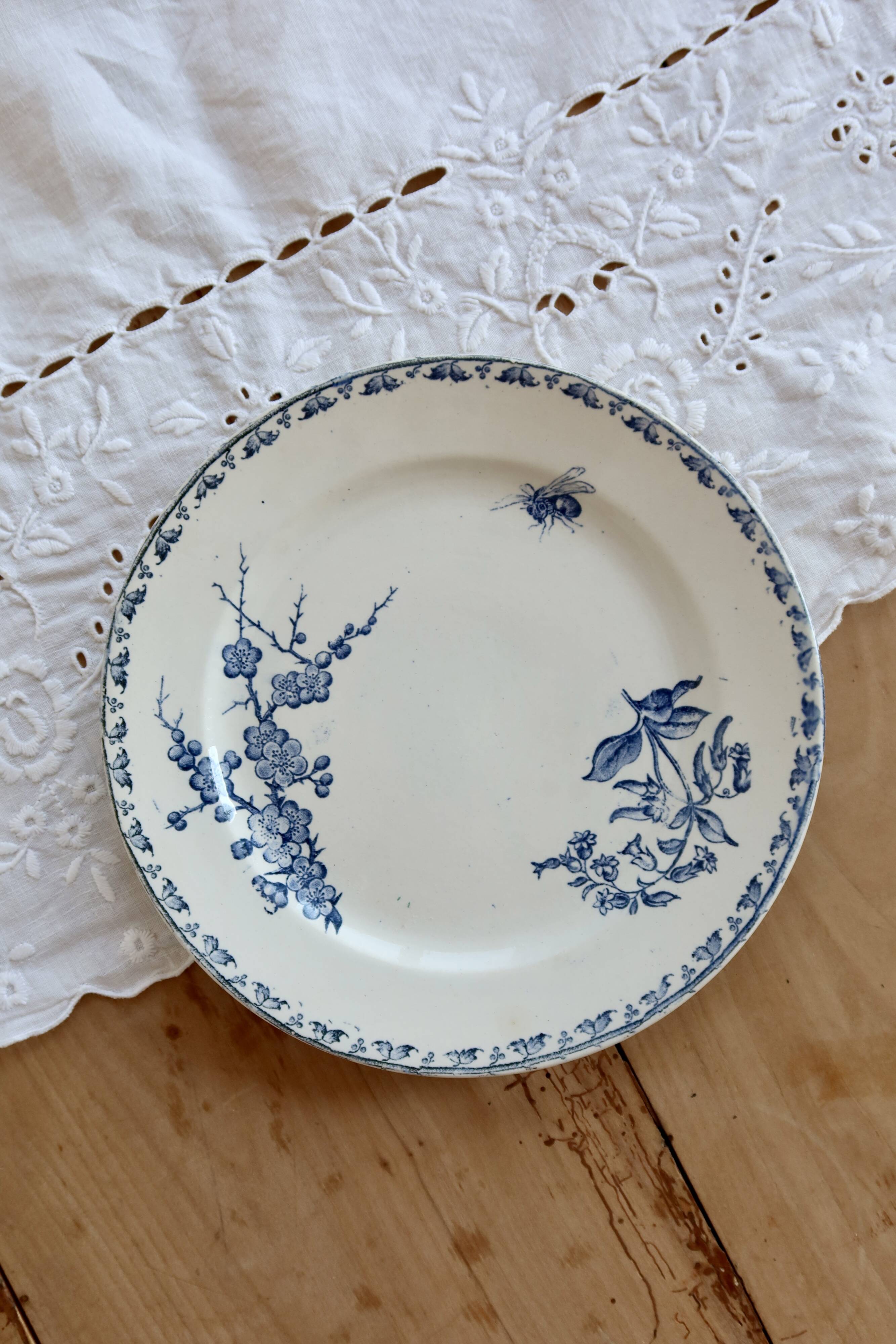 Dessert plate ironstone Sarreguemines - Carmen blue model