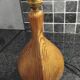Vintage Scandinavian wooden bedside table lamp from the 1960s, signed