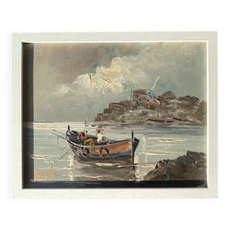 Marine on panel 24x30, renovated