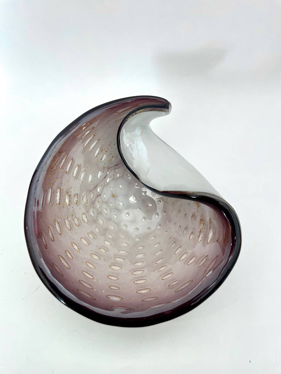 Sommerso ashtray, Barovier & Toso, Murano