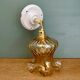 Vintage amber glass tulip wall light