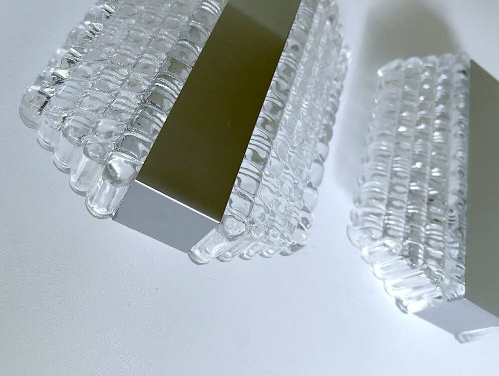 Pair  Vintage glass sconces from Kaiser