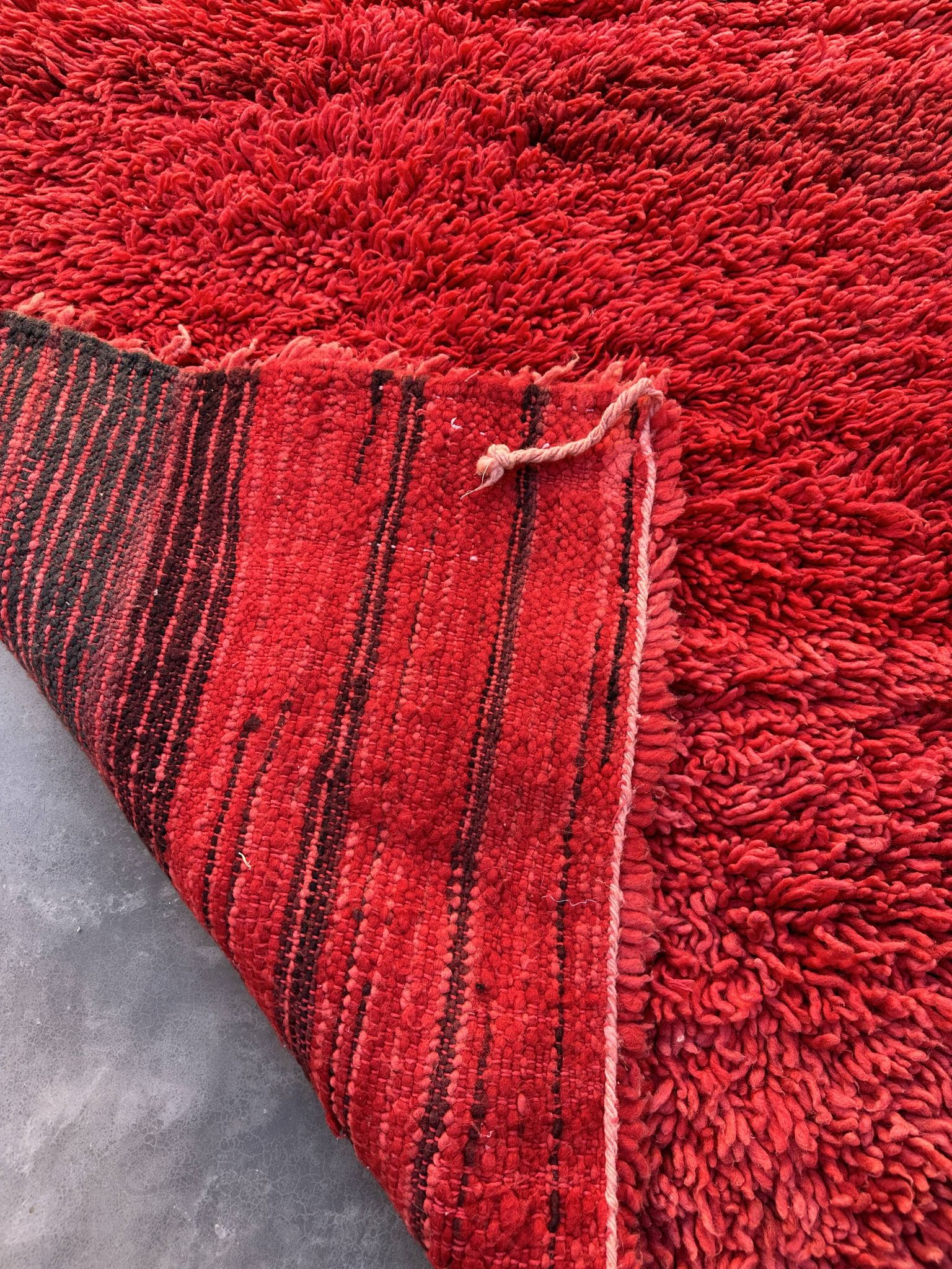 Tapis Marocain Beni M'Guild rouge - 94 x 254 cm