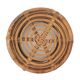 Cylindrical pouf in curved rattan by Castano, 1960s