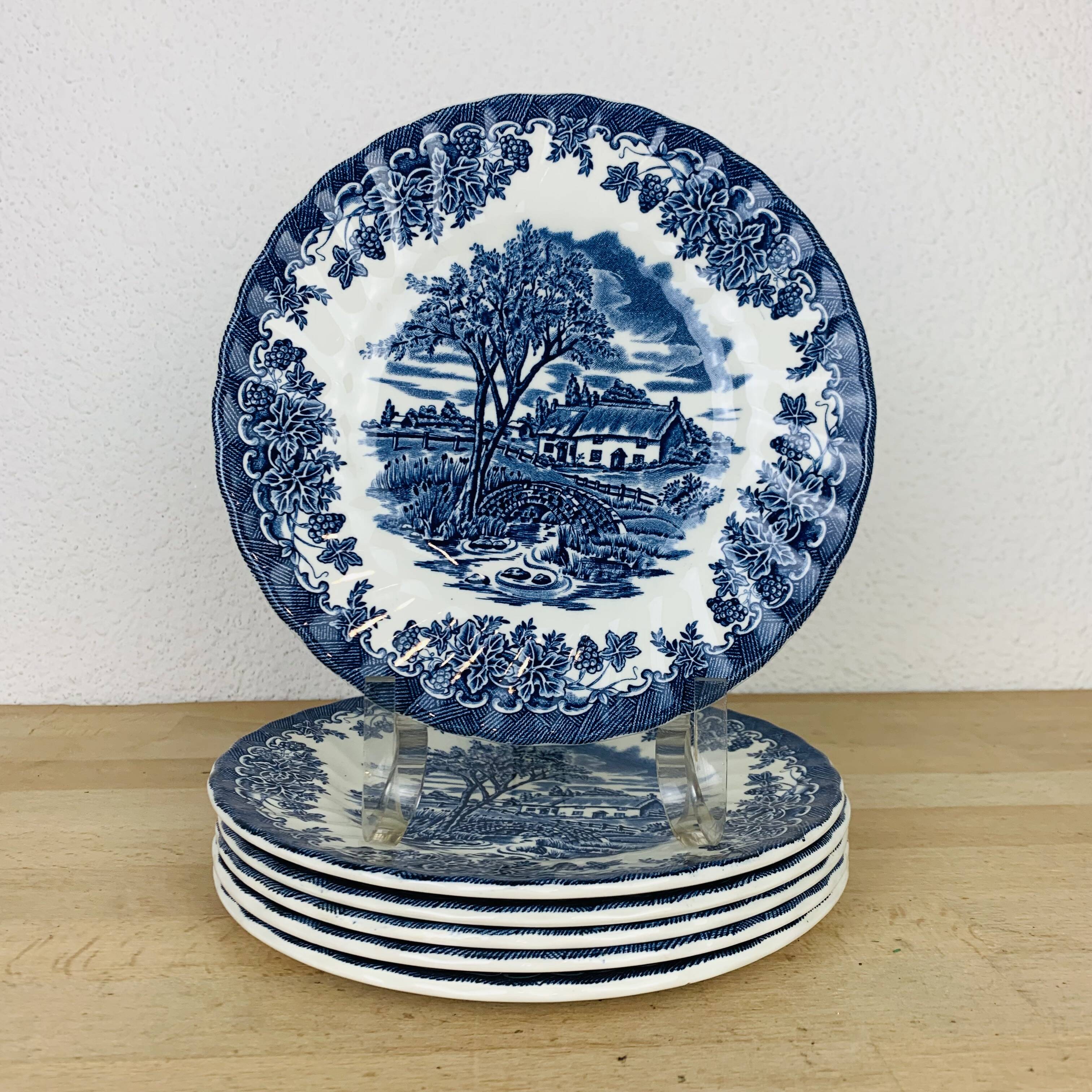 6 Myott Meakin English Ironstone Dessert Plates, Ironstone