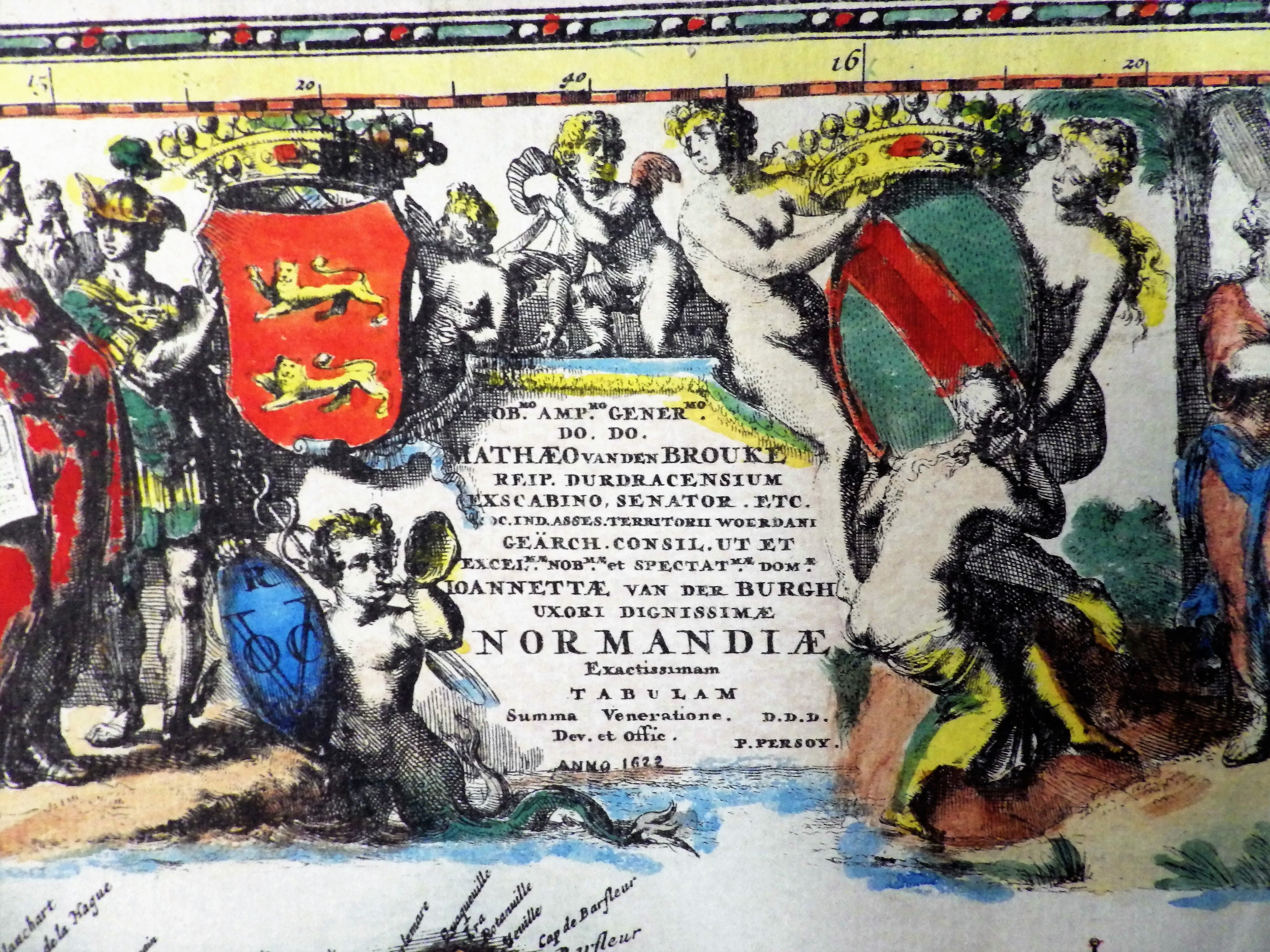 Old map of the Duchy of Normandy Petro Persoy