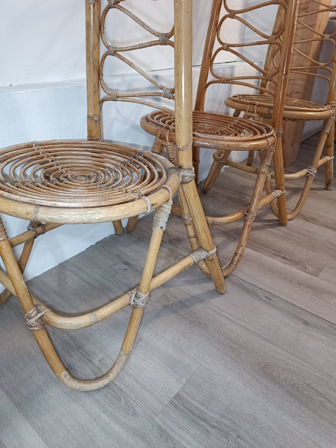 Trio de chaises par Dirk Van Sliedregt Années 1960