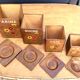 Set of four wooden kitchen boxes