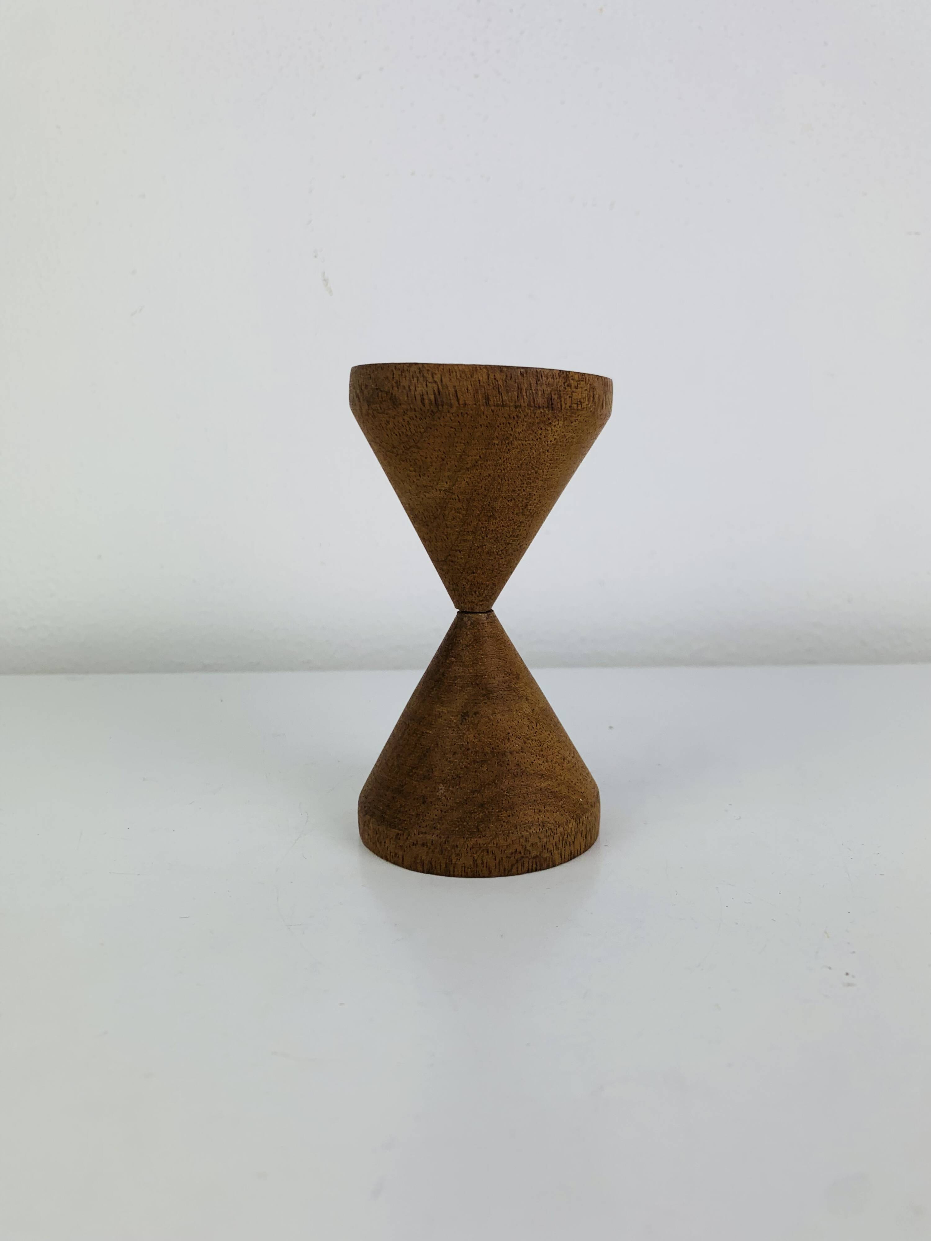 Scandinavian diabolo sculpture teak 1960s