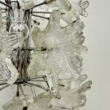 Spectacular Murano glass flower chandelier by Venini for VeArt, Italy 1970s