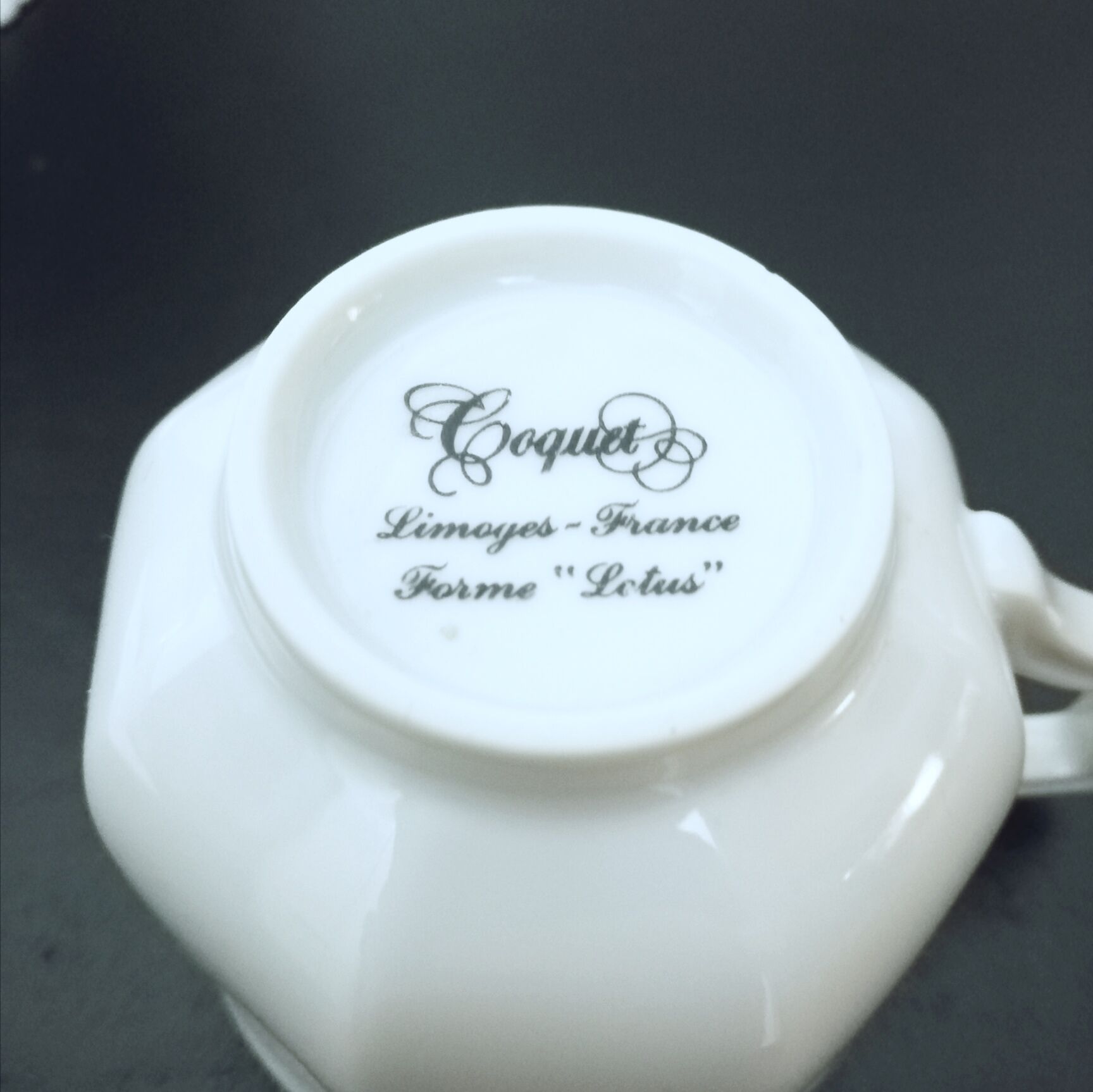 Coffee service in limoges porcelain Coquet Lotus model