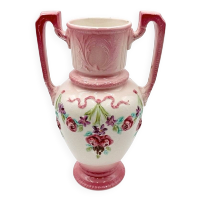 Vase Art Nouveau en barbotine Longchamp Terre de Fer