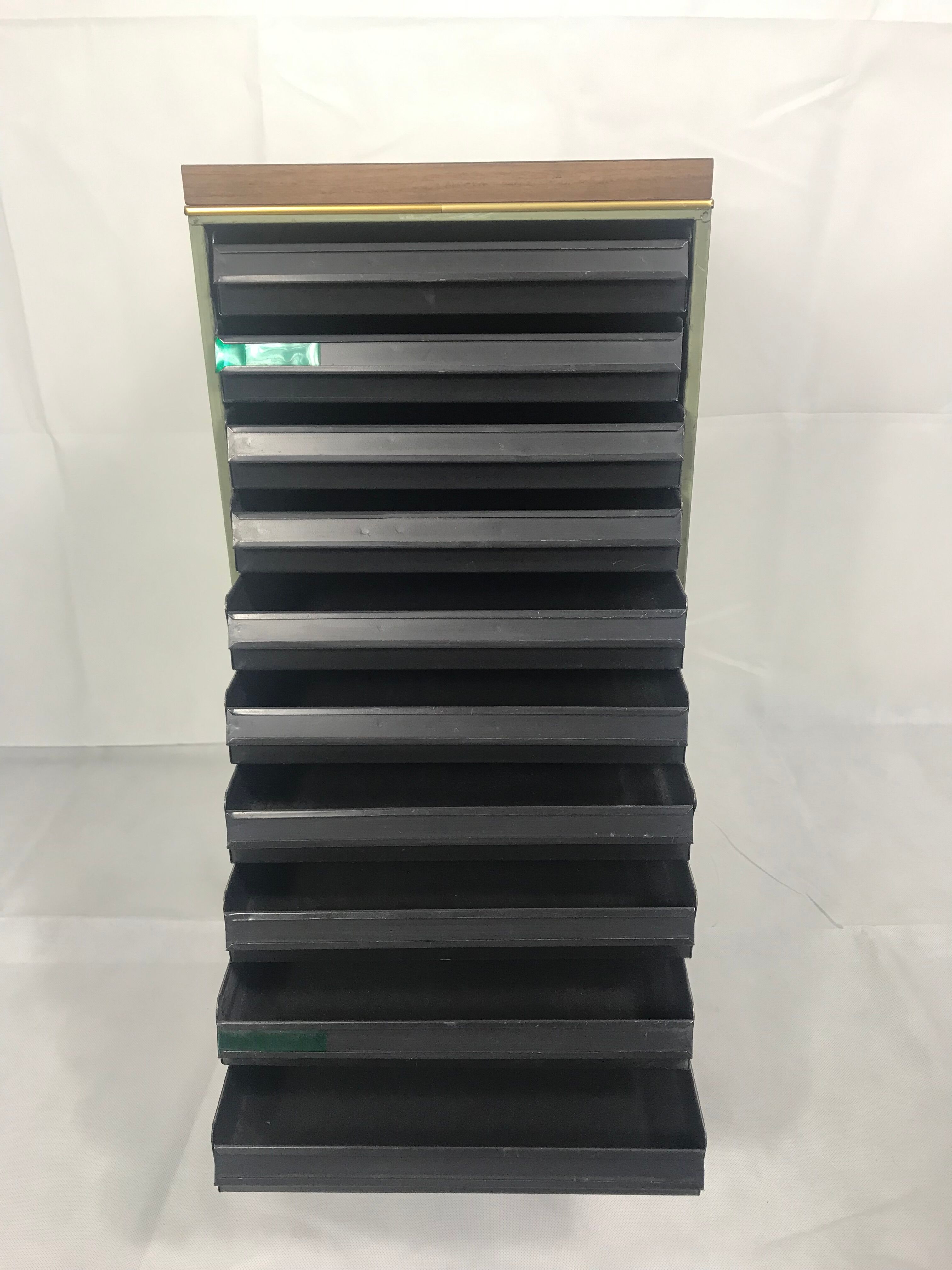 Metal filing cabinet with drawers