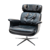 Leather lounge chair