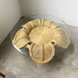 Vivai del sud “flower” rattan coffee table