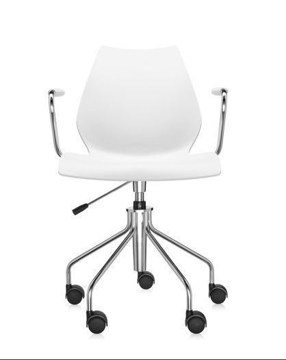 Swivel chair on wheels, design Vico Magistretti,  kartel