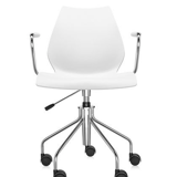Swivel chair on wheels, design Vico Magistretti,  kartel