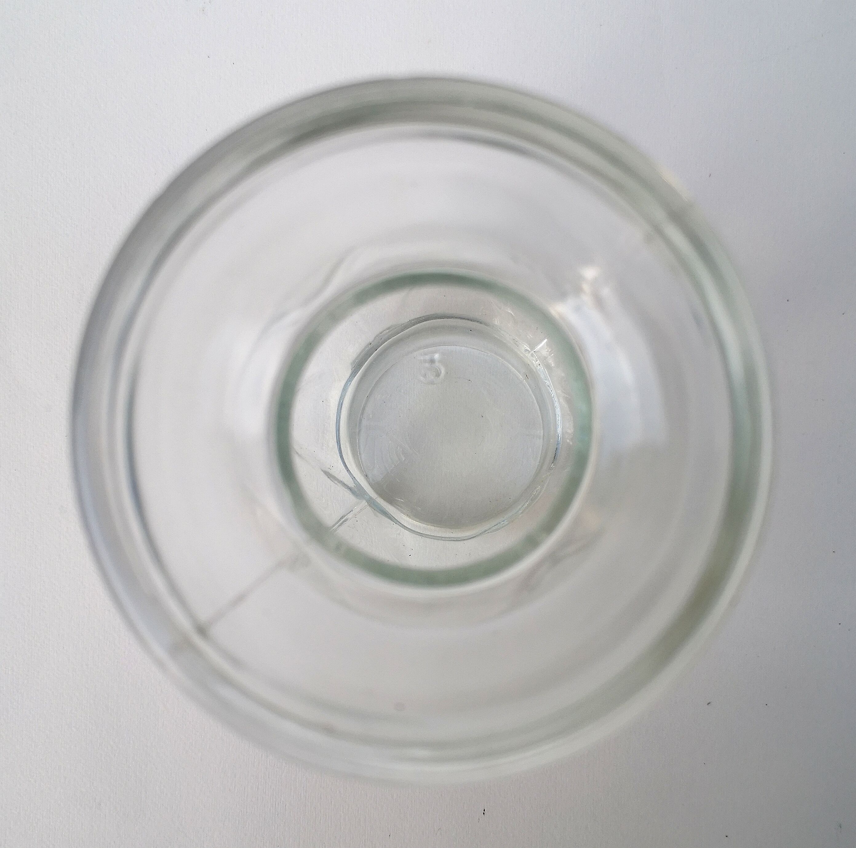 Bulb vase, hyacinth, pressed glass, molded
