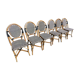 Set of 6 chairs Bistro terrace type Paris in rattan & braiding