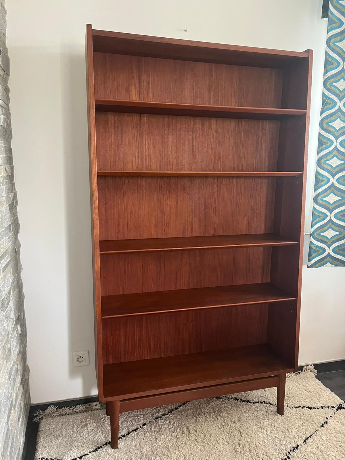 Vintage Scandinavian teak bookcase