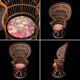 Emmanuelle rattan armchair Peacock 1960