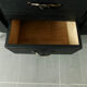 Black vintage solid oak dresser